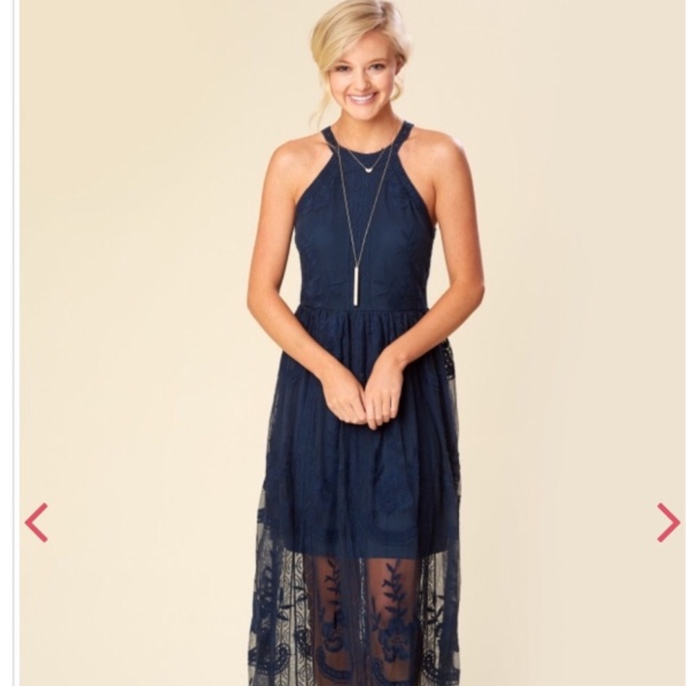 NWT Altar’d State Size Small Navy Maxi Dress